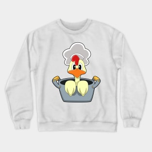 Chicken with Cooking pot Crewneck Sweatshirt